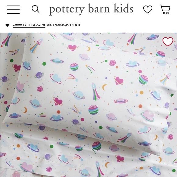 Pottery Barn kids glow in the dark bedding (full size)